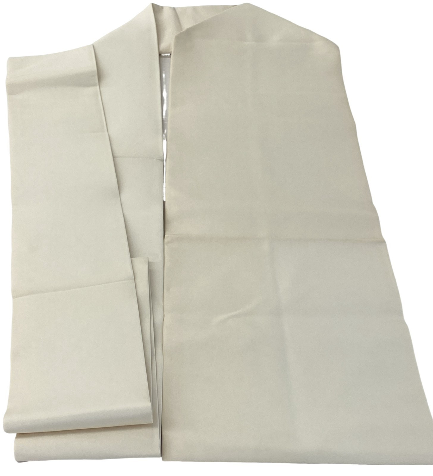 Japanese Vintage Kimono Nagoya Obi Polyester White Traditional 137x 11 in