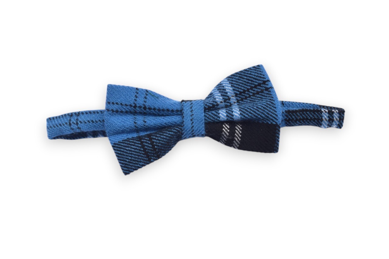Men’s Scottish Ramsey Blue Tartan Bow Tie Formal Tie For Wedding