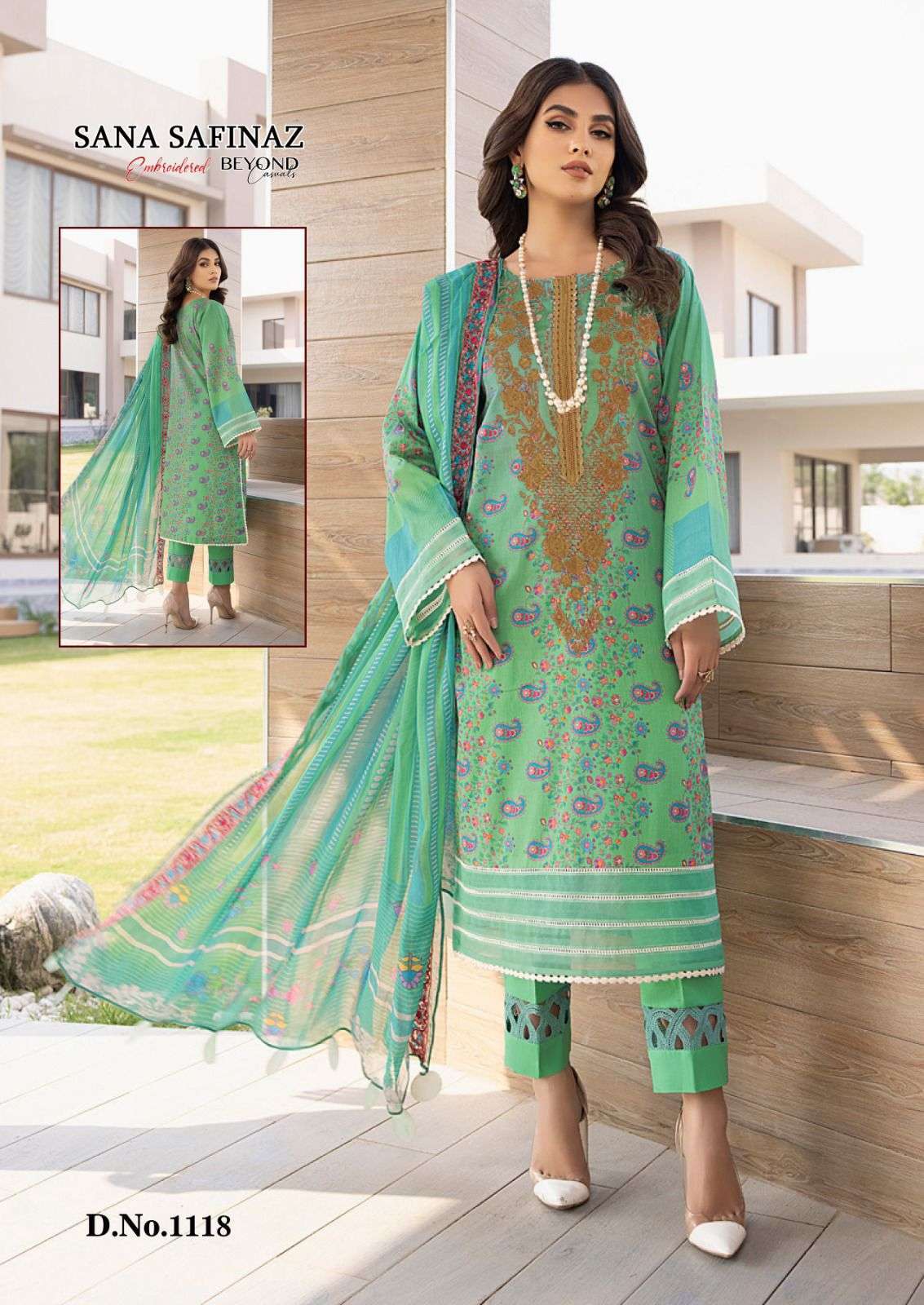 NEW Sana Safinaz pakistan embroidered salwar kameez in size M-38 3pc pick yours.