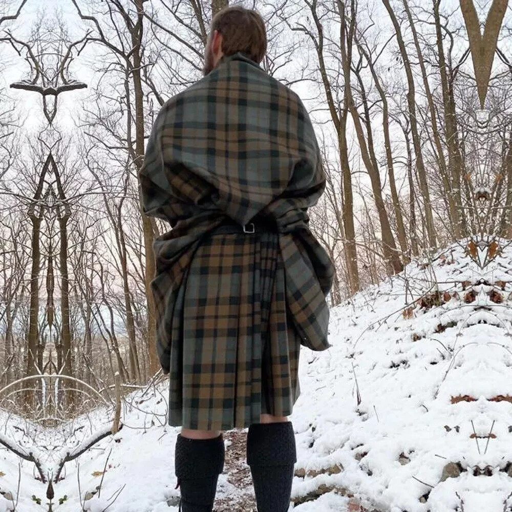 Traditional Scottish Vintage Great Kilts Men’s Tartan Great Kilt 16th Century