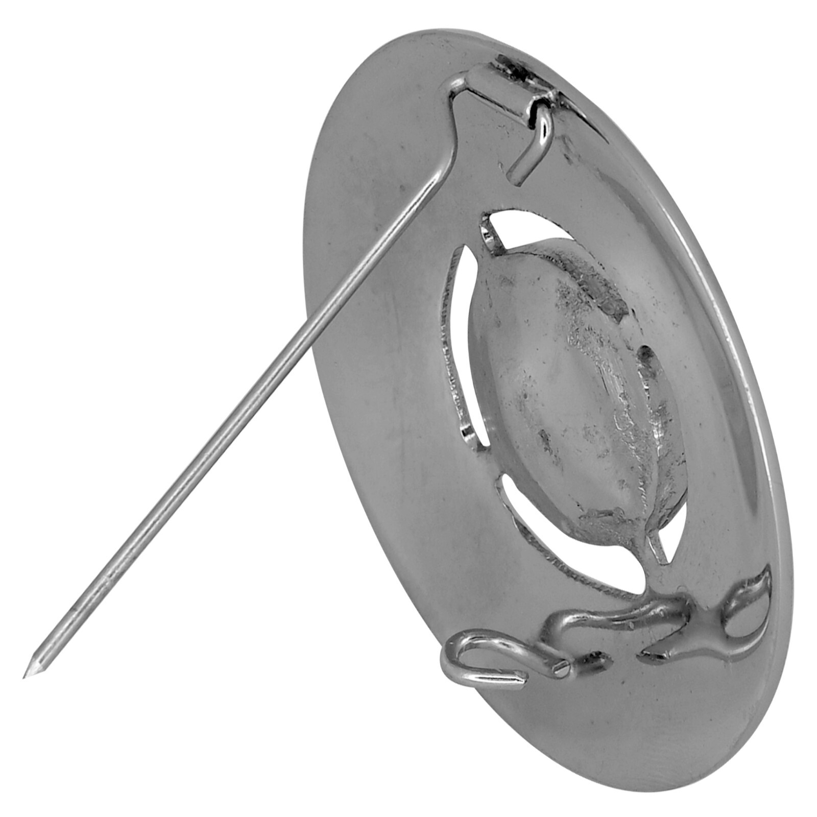 Crystal blue Stone Fly Plaid Brooch Silver Scottish Men Tartan Kilt Sach Brooch