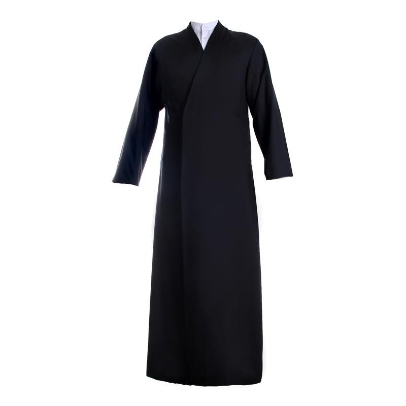 Islamic Robe Muslim Men Cloak Thobe Overcoat Traditional Arab Wear wool Blend