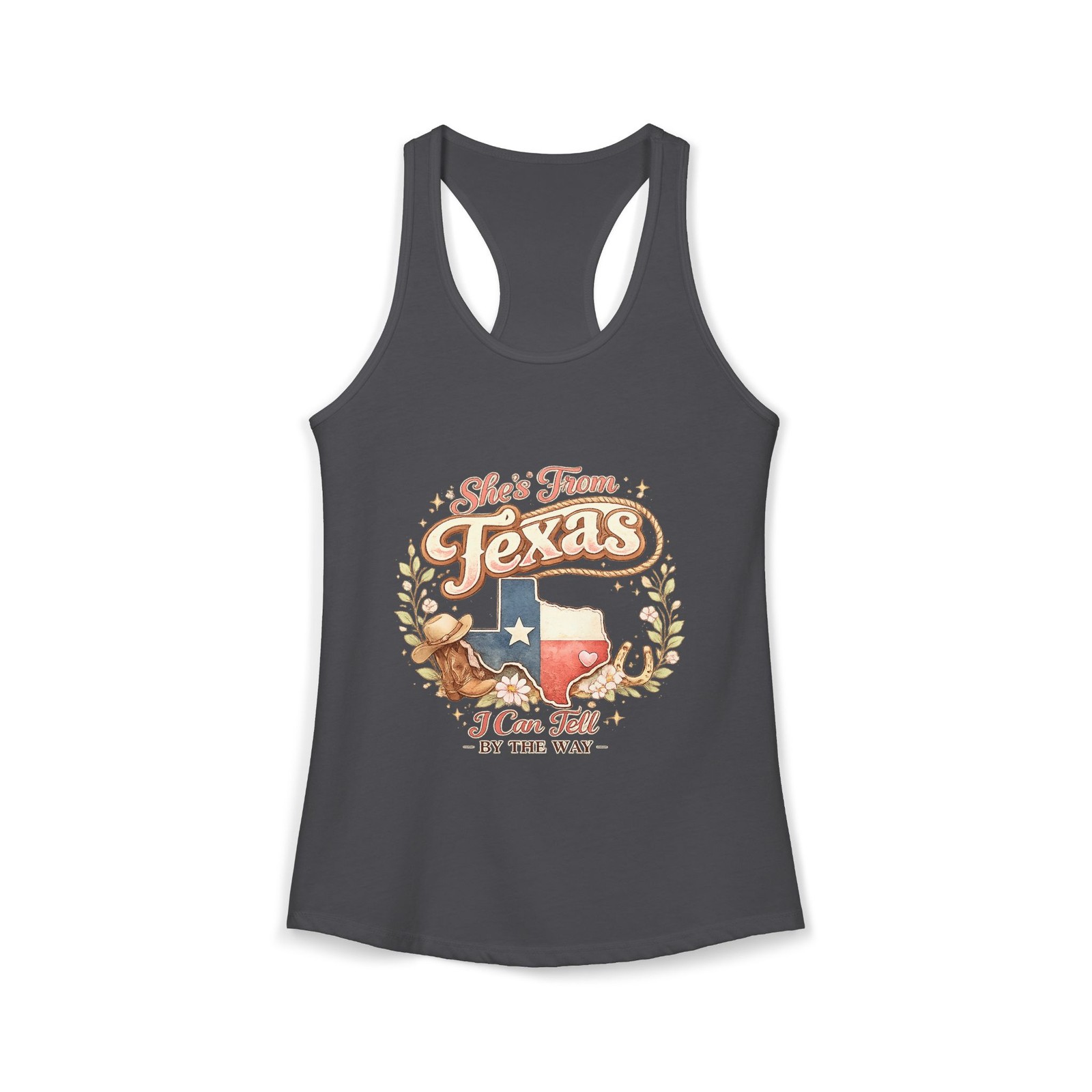 Women’s Ideal Racerback Tank-He’s choosing Texas- multiple Colors Ella Langley