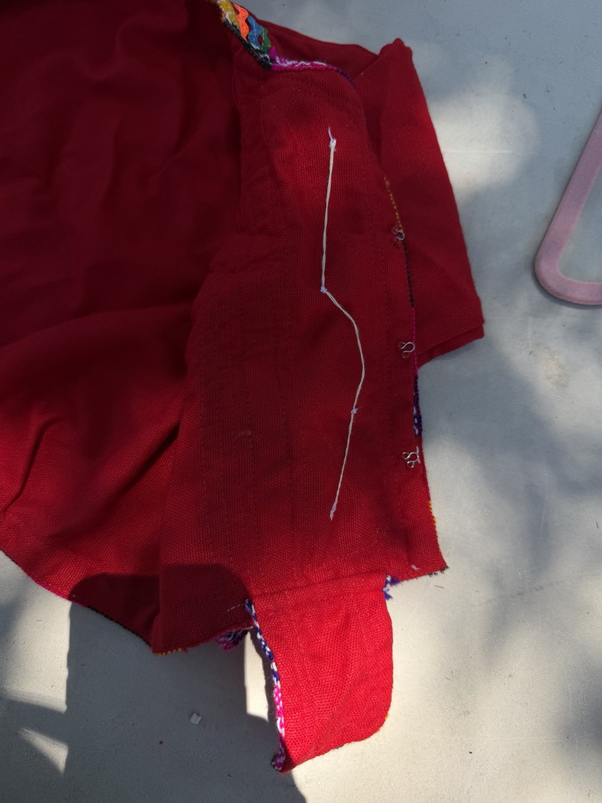 Handmade Red Wool Woven Andean Chullo Hat & Matching Jacket, One Size