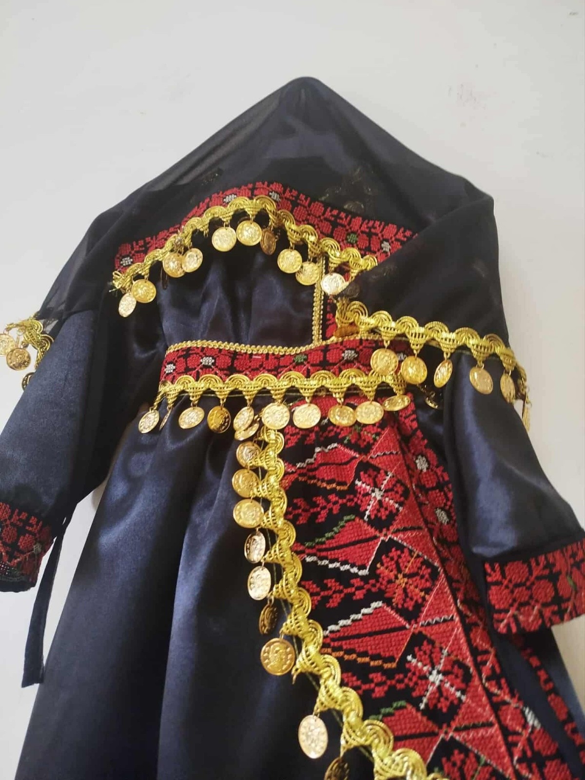 Authentic Palestinian Kids Thobe – Velvet Embroidery from Nablus – Girl’s Tradit