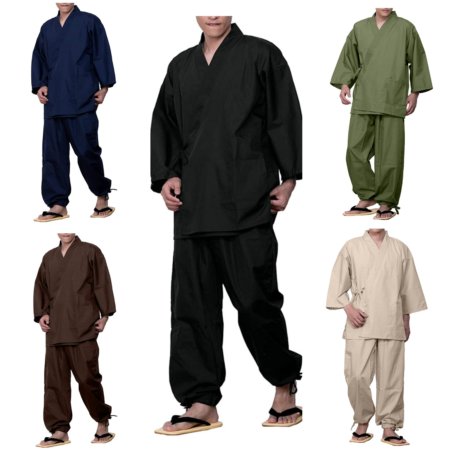 Japanese Traditional Working Wear Samue Clothing Relax Wear Polyester Japan