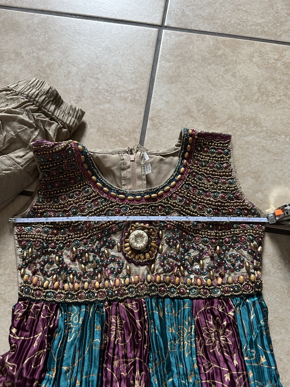3-Piece Kids South Asian Anarkali Frock Dress Set Size 22 (3T/4T)