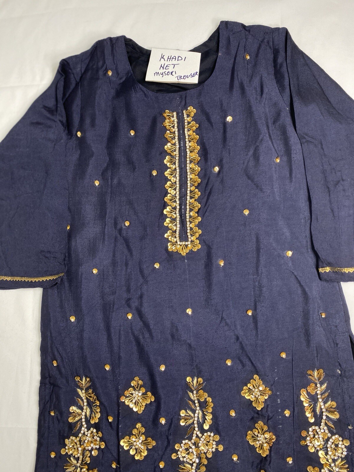 Little girls khaadi net hand embroidery kameez shalwar 7 years size 34