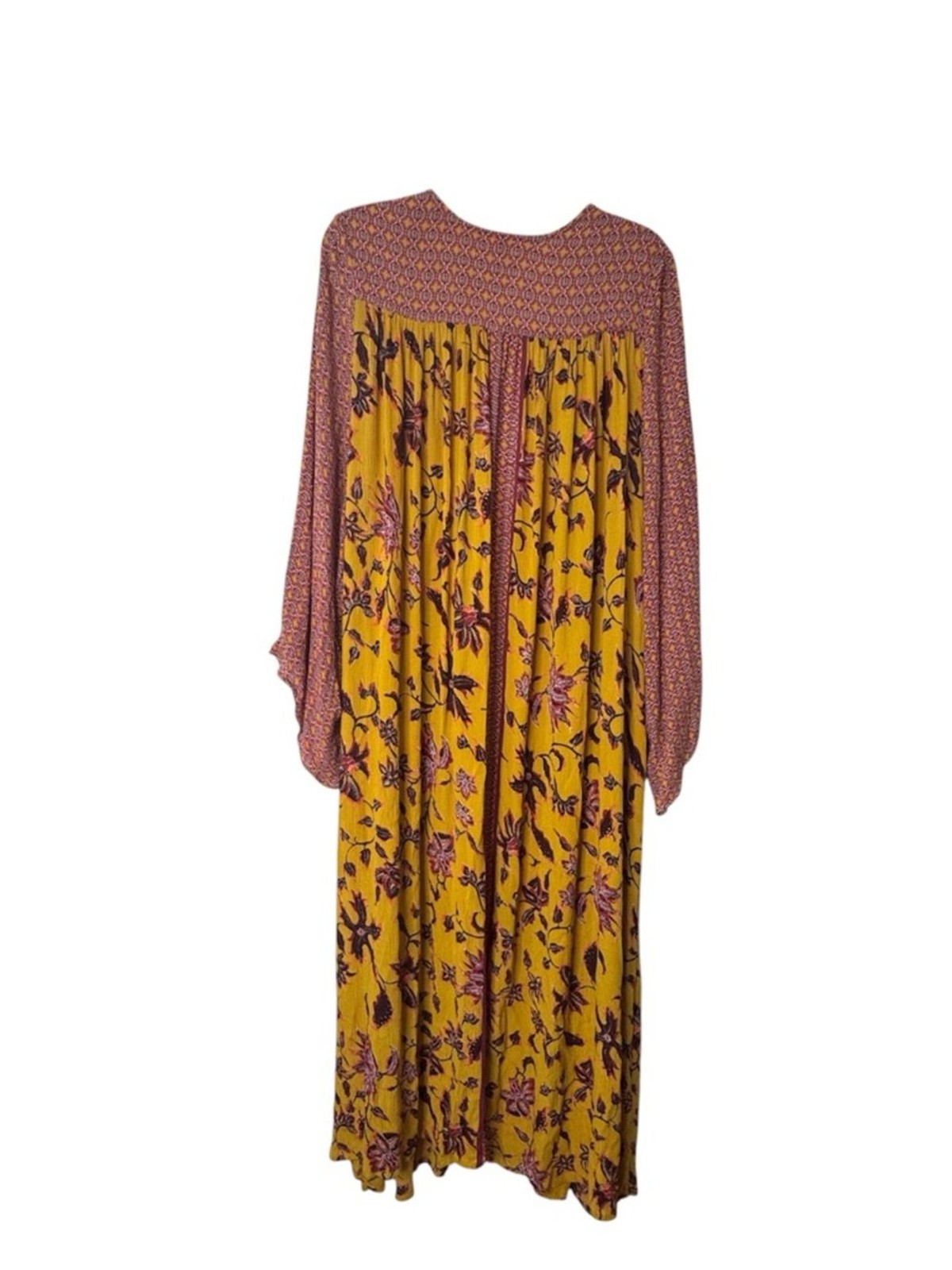 Raga Daze in the Sun Boho Duster Kimono Long Maxi Mix Print‎ Size XL