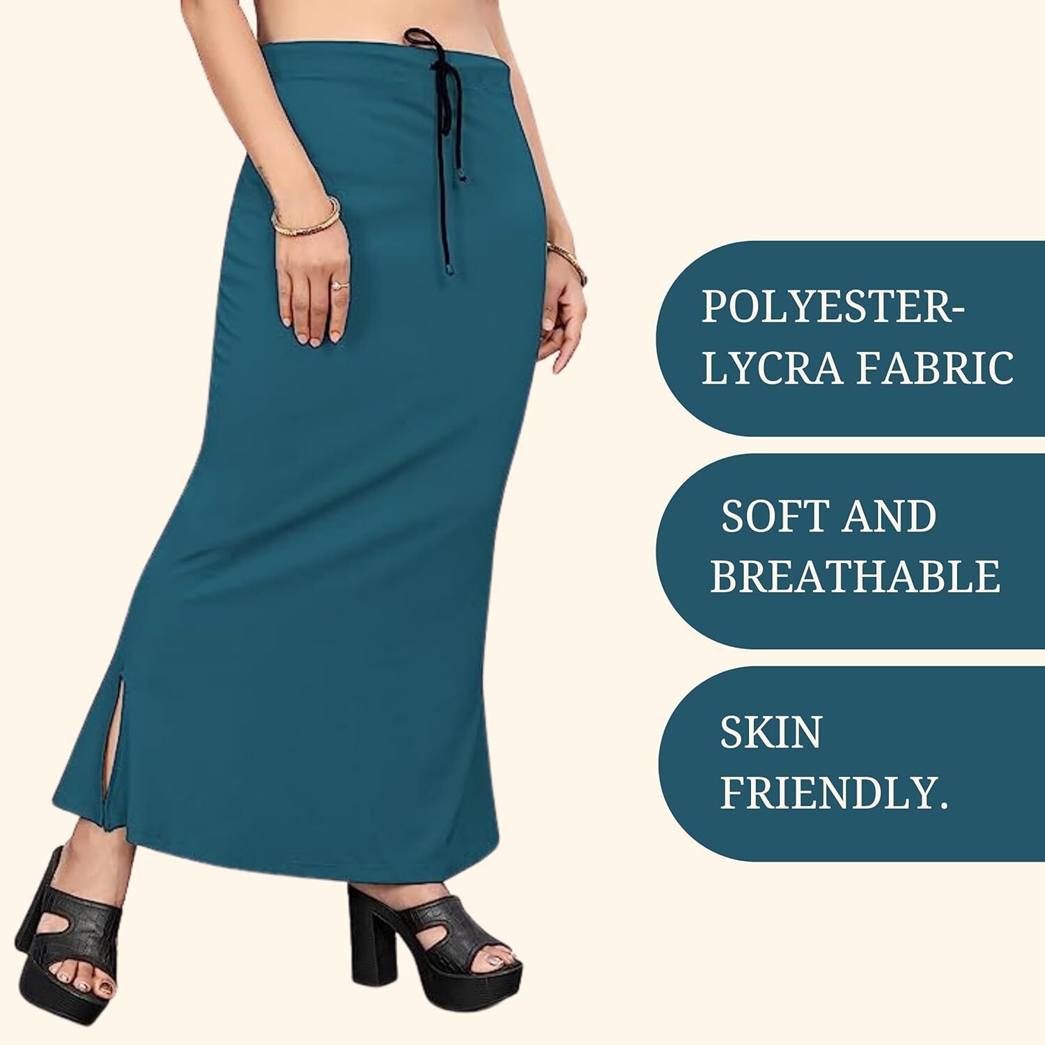 Lycra Saree Shapewear Petticoat for Women by Shreekama