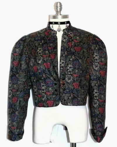 ROSE DIRNDL Cotton Jacket Over Coat Women Austria CLASSY Short Career Dress 10 M