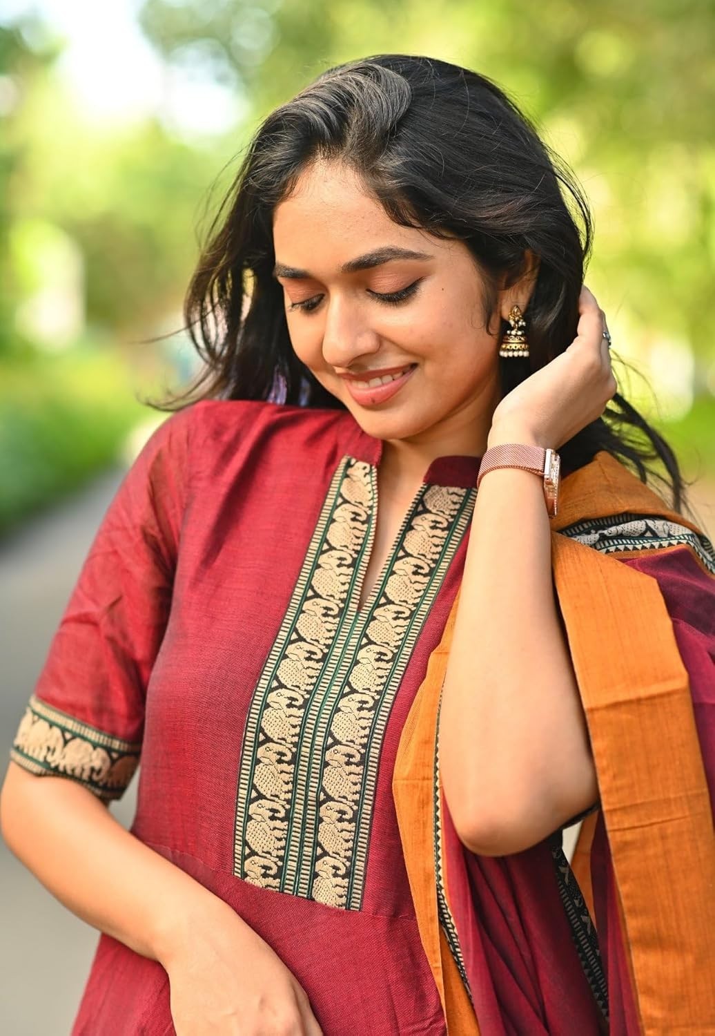 Women’s Rayon Viscose Solid Anarkali Kurta with Dupatta