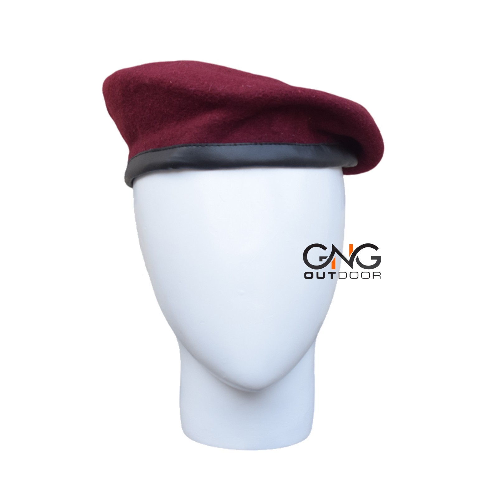 Military Maroon Wool Beret Hat Men Army beret Cap Size Small – 2XL