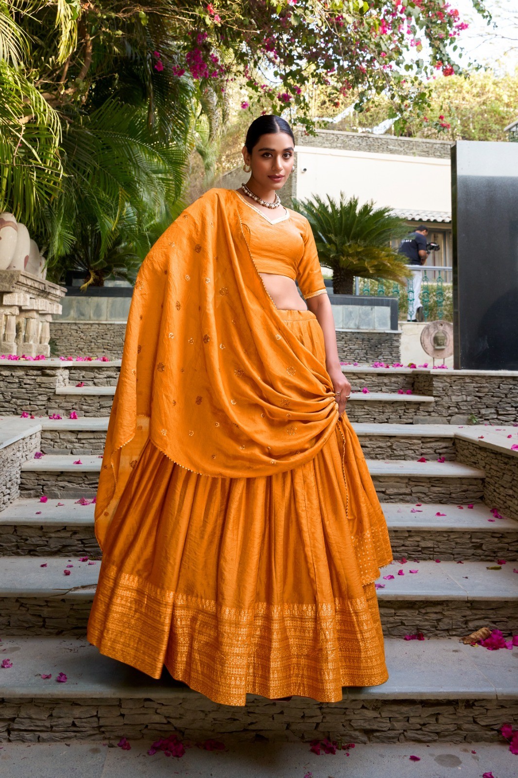 Chanderi Silk Lehenga Choli Dupatta Set New Exclusive Wedding Wear Women