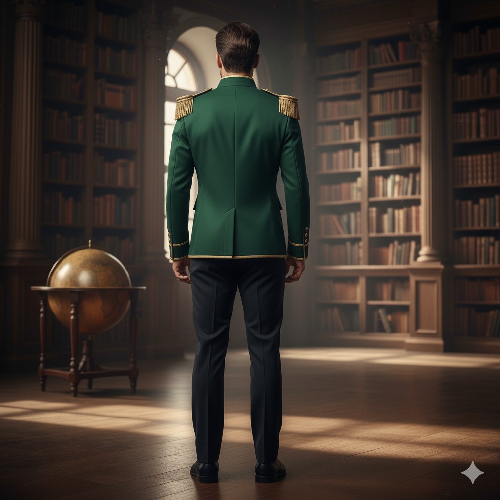 Green wool husar jacket