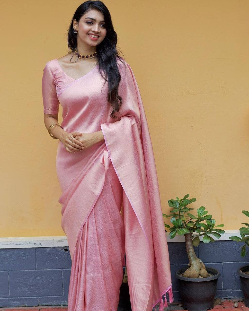 TRADITIONAL PARTY WEAR SOFT SILK INDIAN WEDDING WEAR KANJEEVARAM SAREE SARI