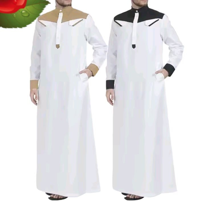 New Al Hijaz Mens Thobe Jubba Jalabiya Arab Muslim Islamic Clothing Robe Kaftan