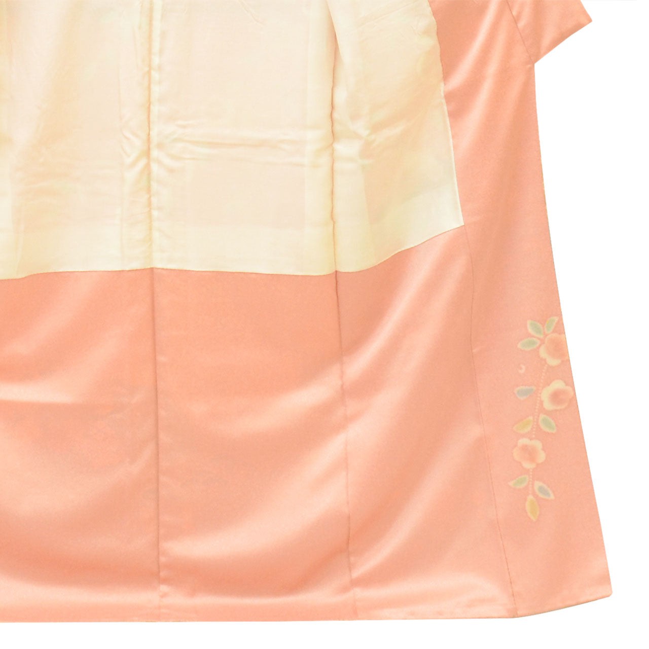 Vintage Japanese Kimono | Houmongi | Pink Silk | Botanical Fan | uu2530b