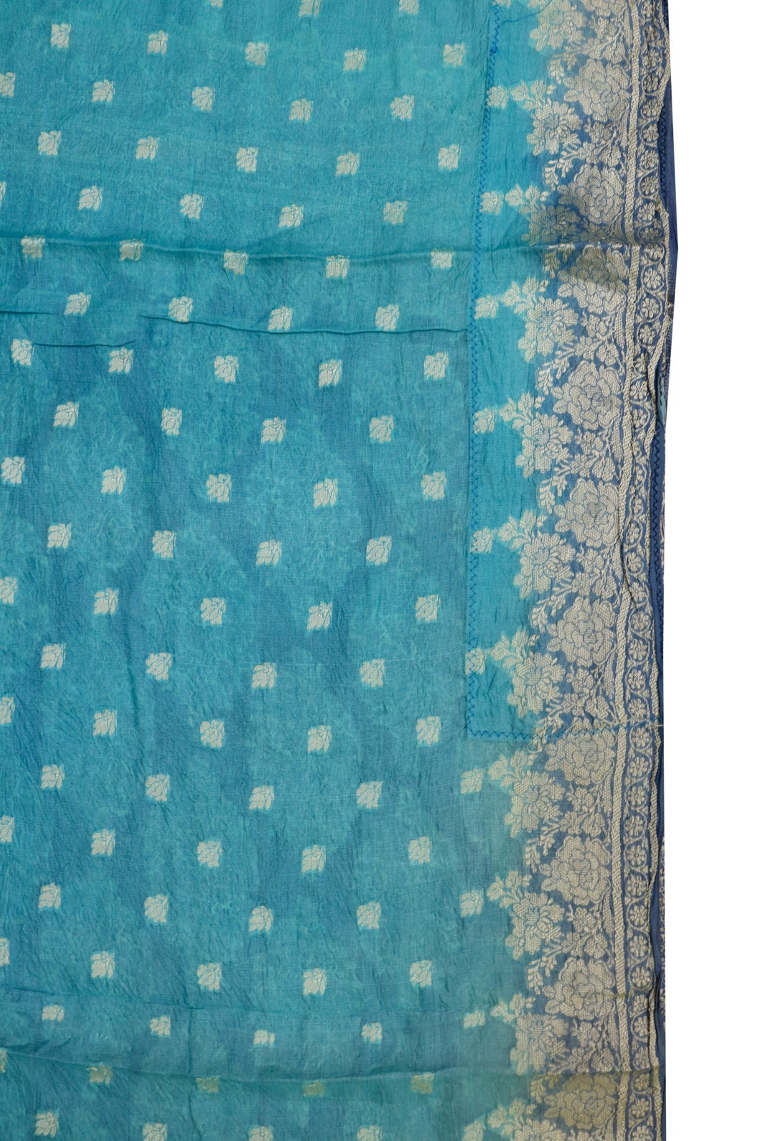 Vintage Tussar Silk Saree, Upcycled Printed Tussah Silk DIY Fabric TS1132