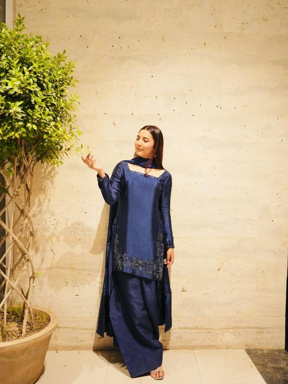 Blue salwar kameez Readymade wedding party salwar suit Pakistani Suits For women