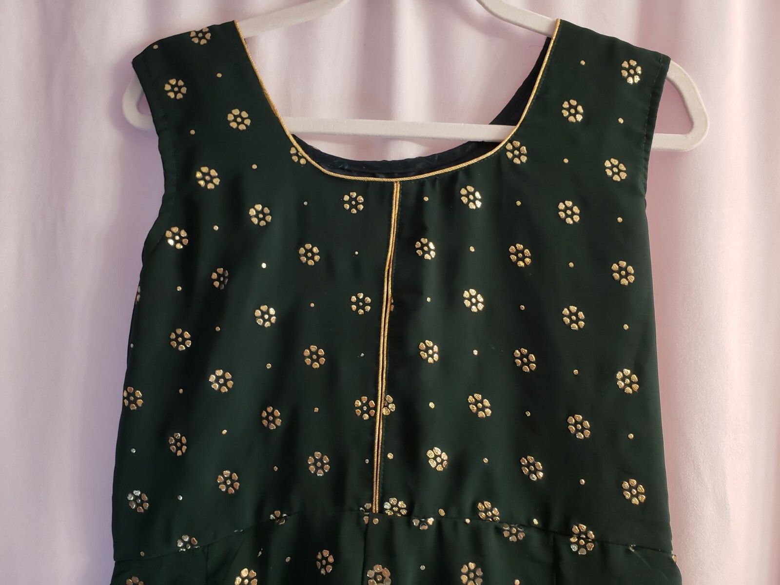 Handmade Kurta Kurti Green With Gold Detailing embroidery gorgeous emerald