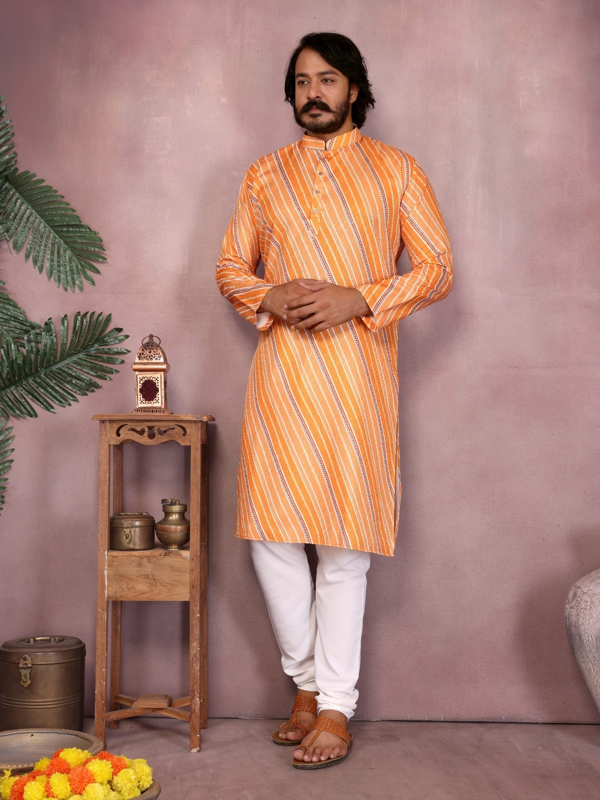 Indian Pure Cotton Kurta Pajama For Men’s Wedding Wear Fancy rayon ReadyMade