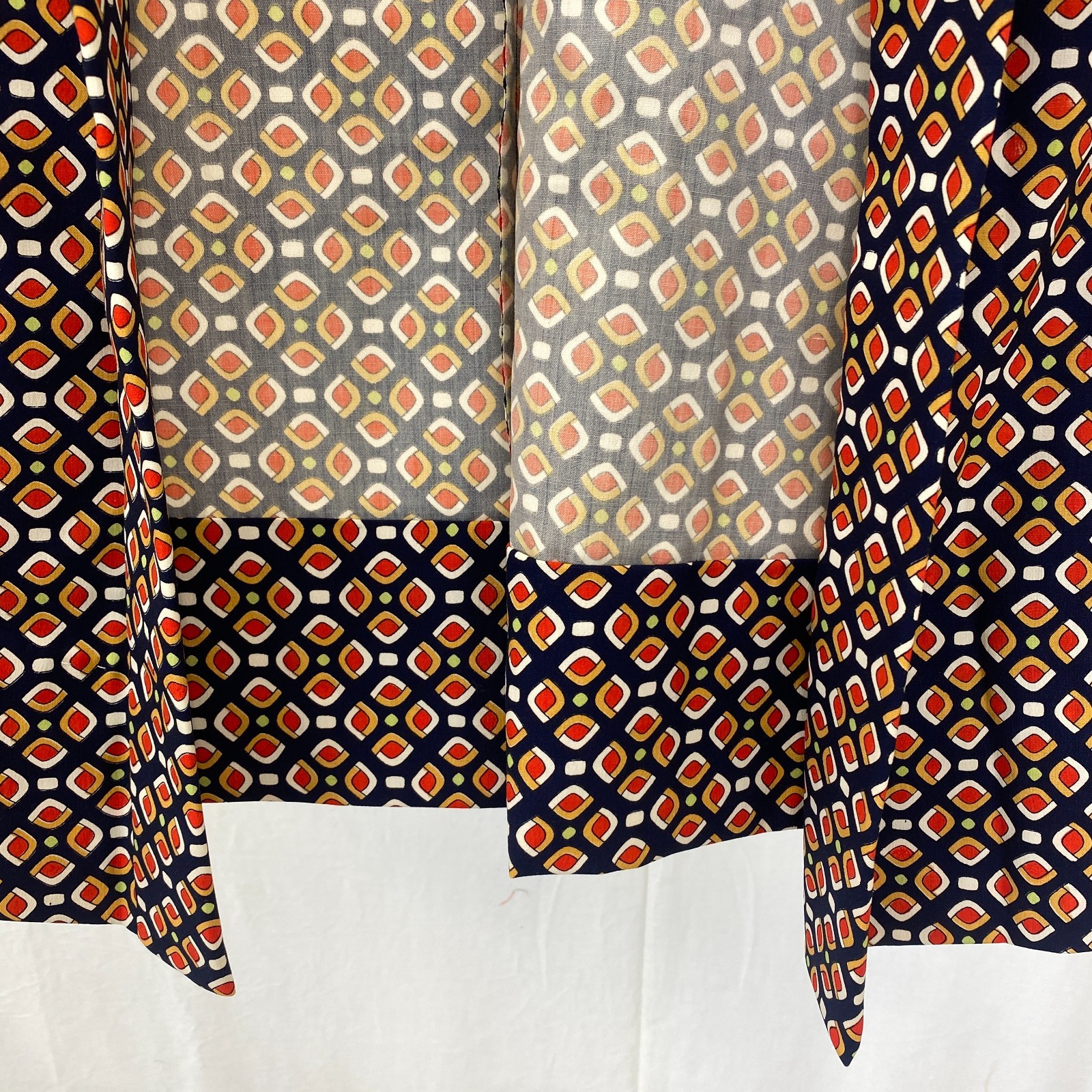 Japanese Vintage Kimono Haori Jacket Polyester Navy Traditional Drit 31 in