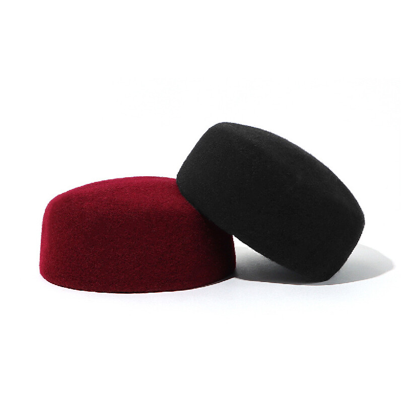 Muslim Caps for Prayer Hat Solid Color Wool Arab Caps Clothing Accessories Men