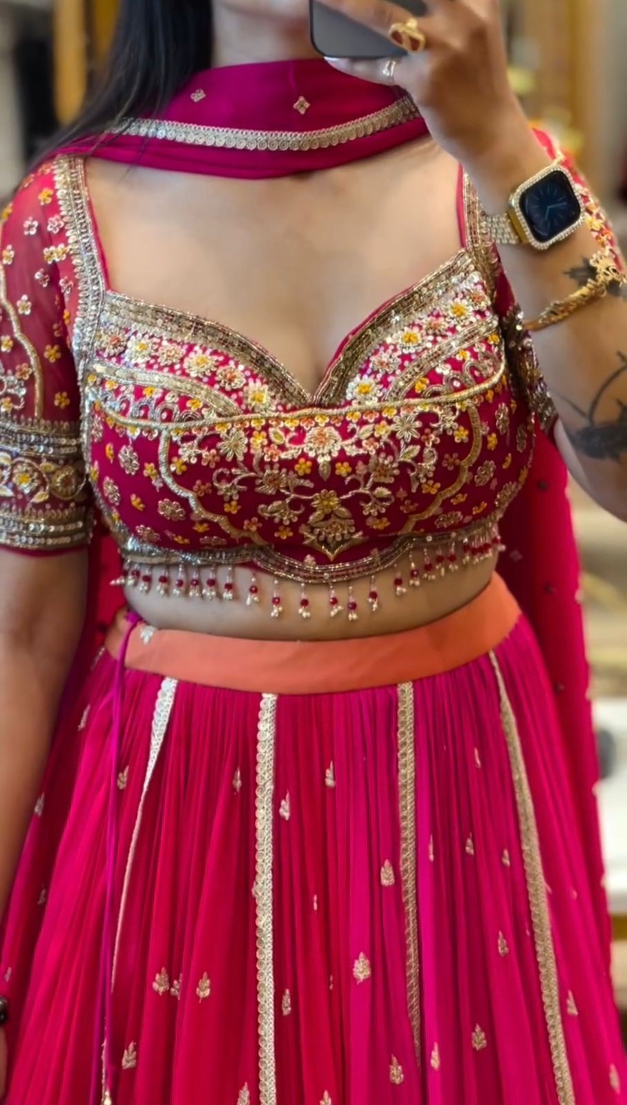 READY MADE LEHNGA CHOLI LEHENGA INDIAN WOMEN WEDDING BRIDAL PARTY WEAR PAKISTANI