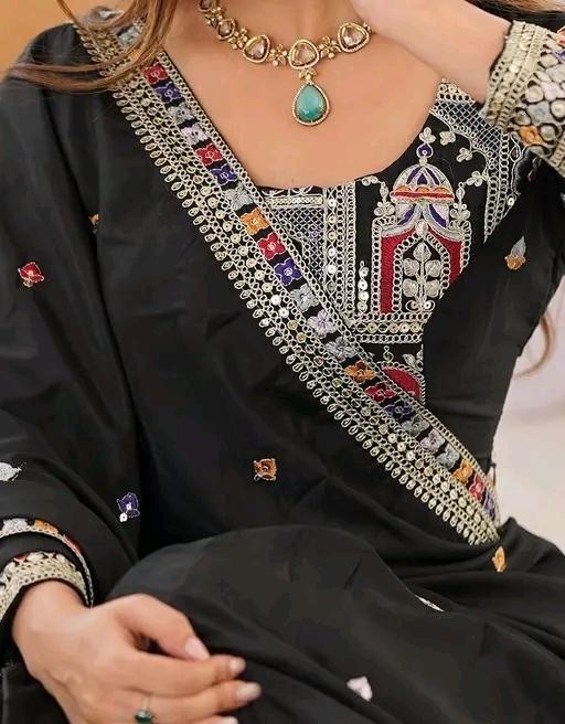 Ready To Wear Chanderi Silk Lehenga Choli Set Embroidered Wedding PartyWear