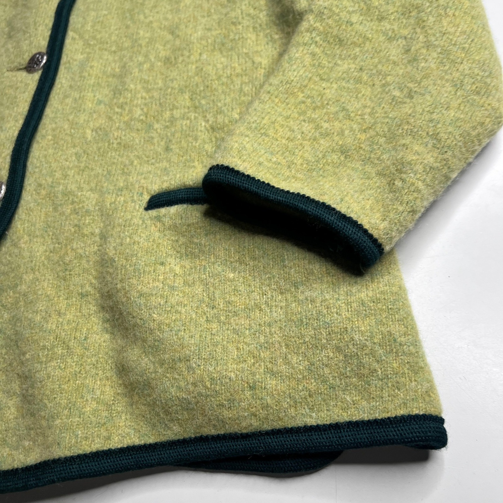 Wesenjak Tirol Boiled Wool Jacket Womens 52 Green Made in Austria Cardigan