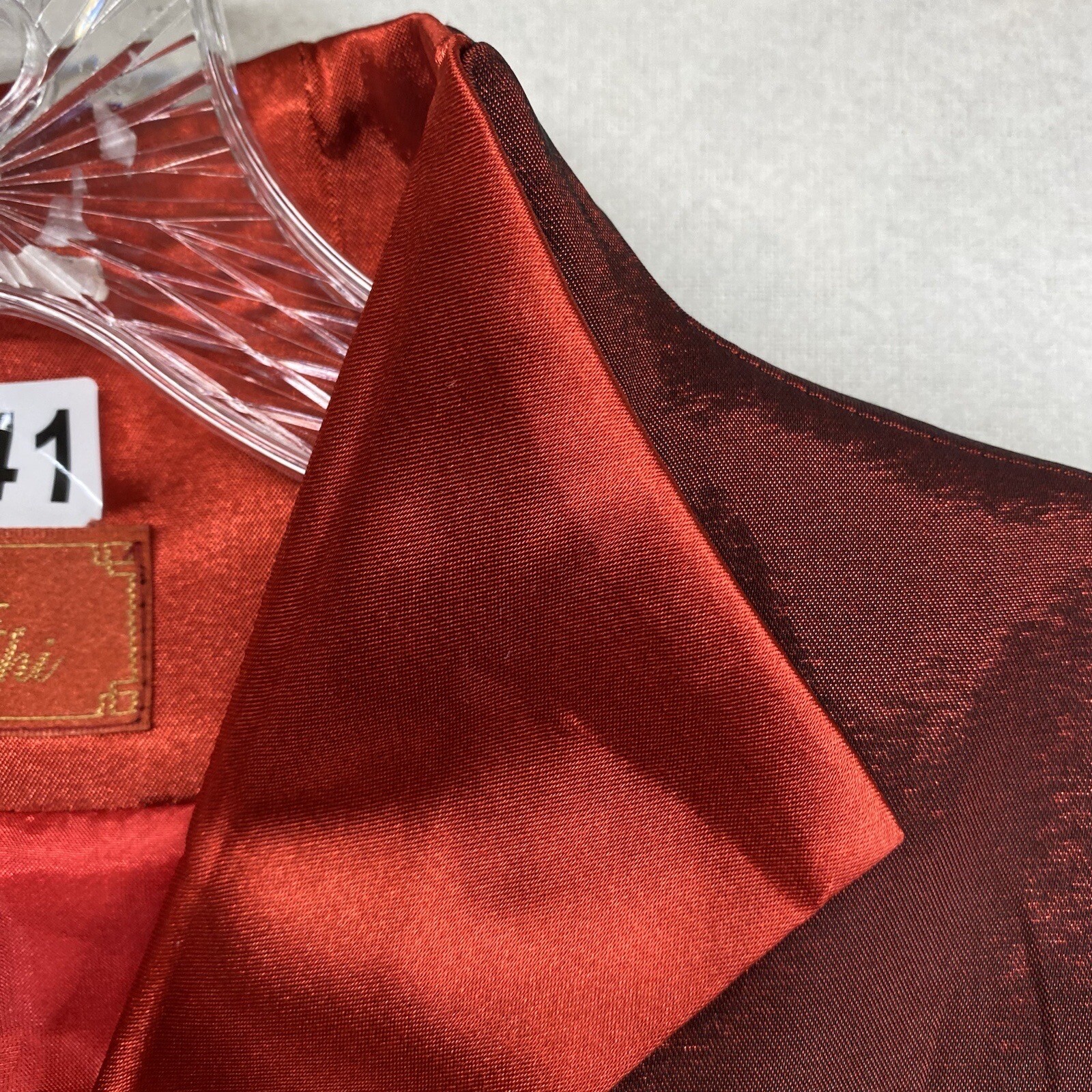 Boerzhongshi Red Embroidered Floral Design Toggle Front Closures Women’s Jacket