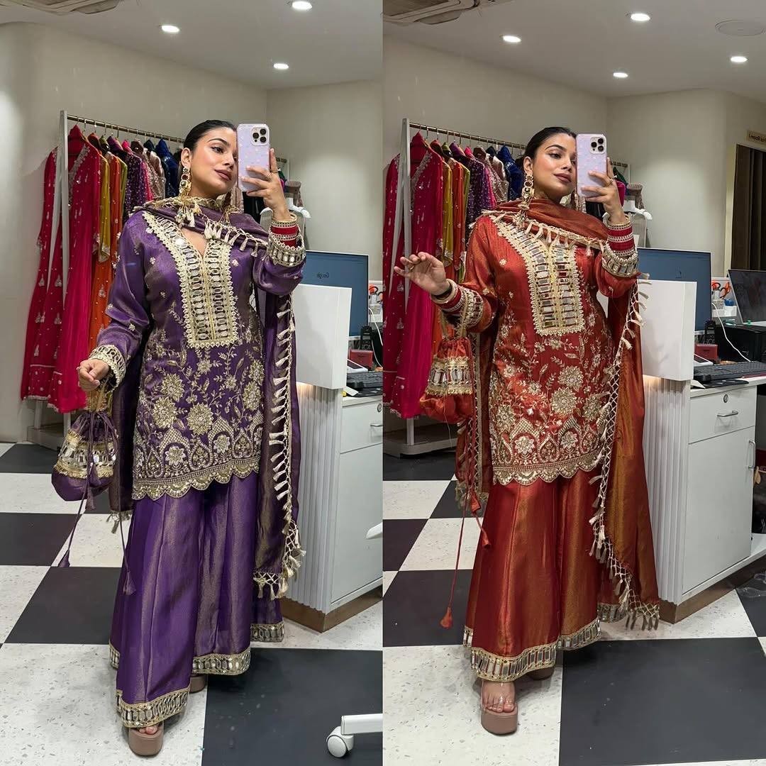 Women Pakistani | Indian Kurta | Kurti Plazzo Set Best For Party,Wedding,Festive
