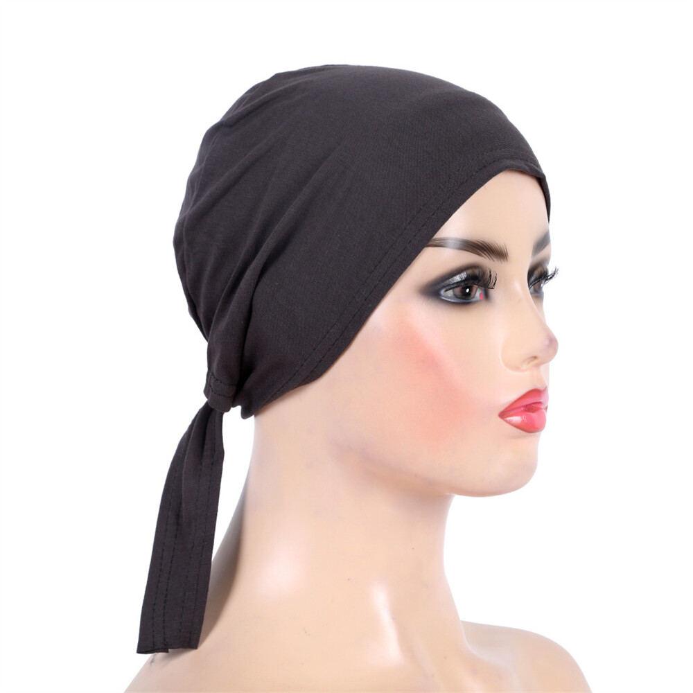 Plain Women Underscarf Hijab Muslim Bone Bonnet Inner Cap Tube Nijna Hat
