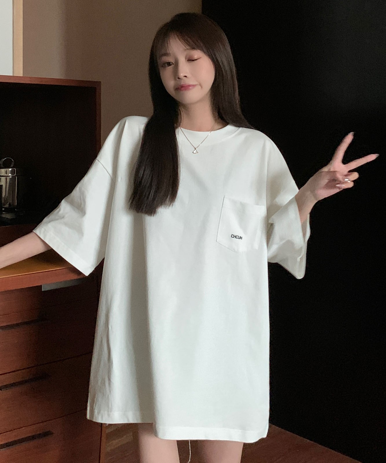 DEVICE select Oversized Pocket Embroidered Cotton T-Shirt (Unisex)