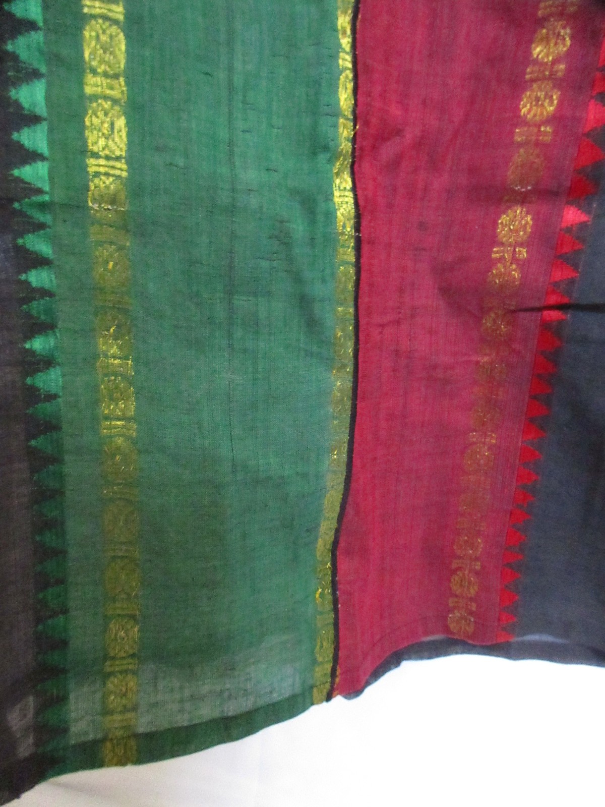 Le Riche Kurta Black Red & Green Unisex South Asian Tunic Metallic SZ XXXL EUC