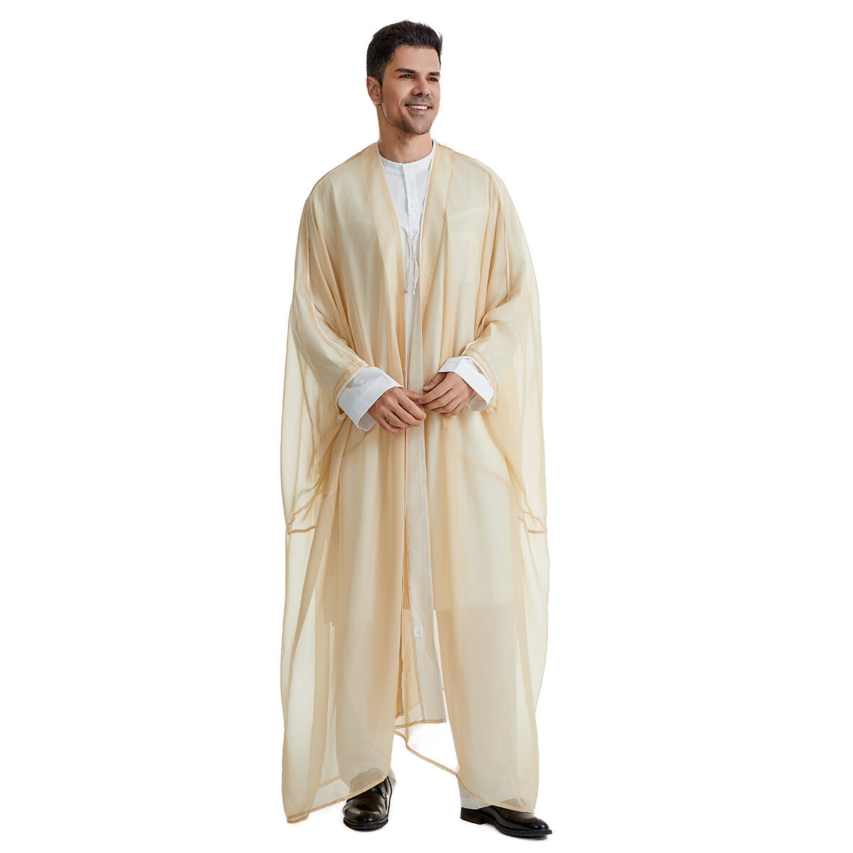 Islamic Men Jubba Thobe Kimono Arab Kaftan Bisht Abaya Robe Djellaba Dishdasha