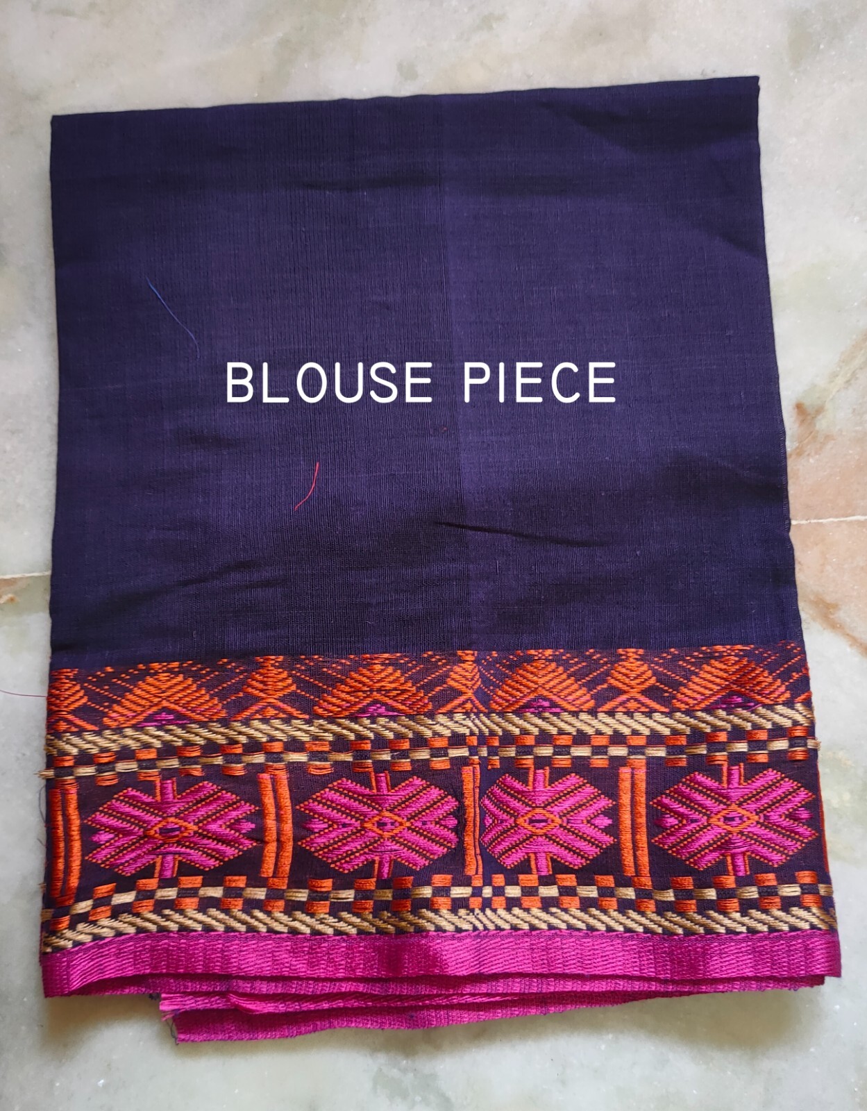 Assam Handwoven Khadi Cotton Saree Pure Mercerized Cotton Saree, Blouse Piece