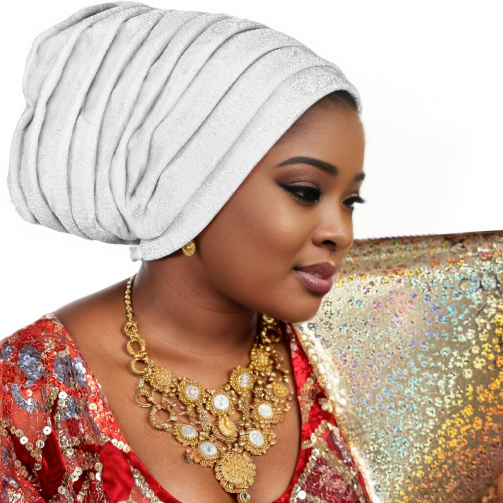 Nigerian African Women Muslim Head Cover Wrap Caps Islamic Bonnet Headwear Arab
