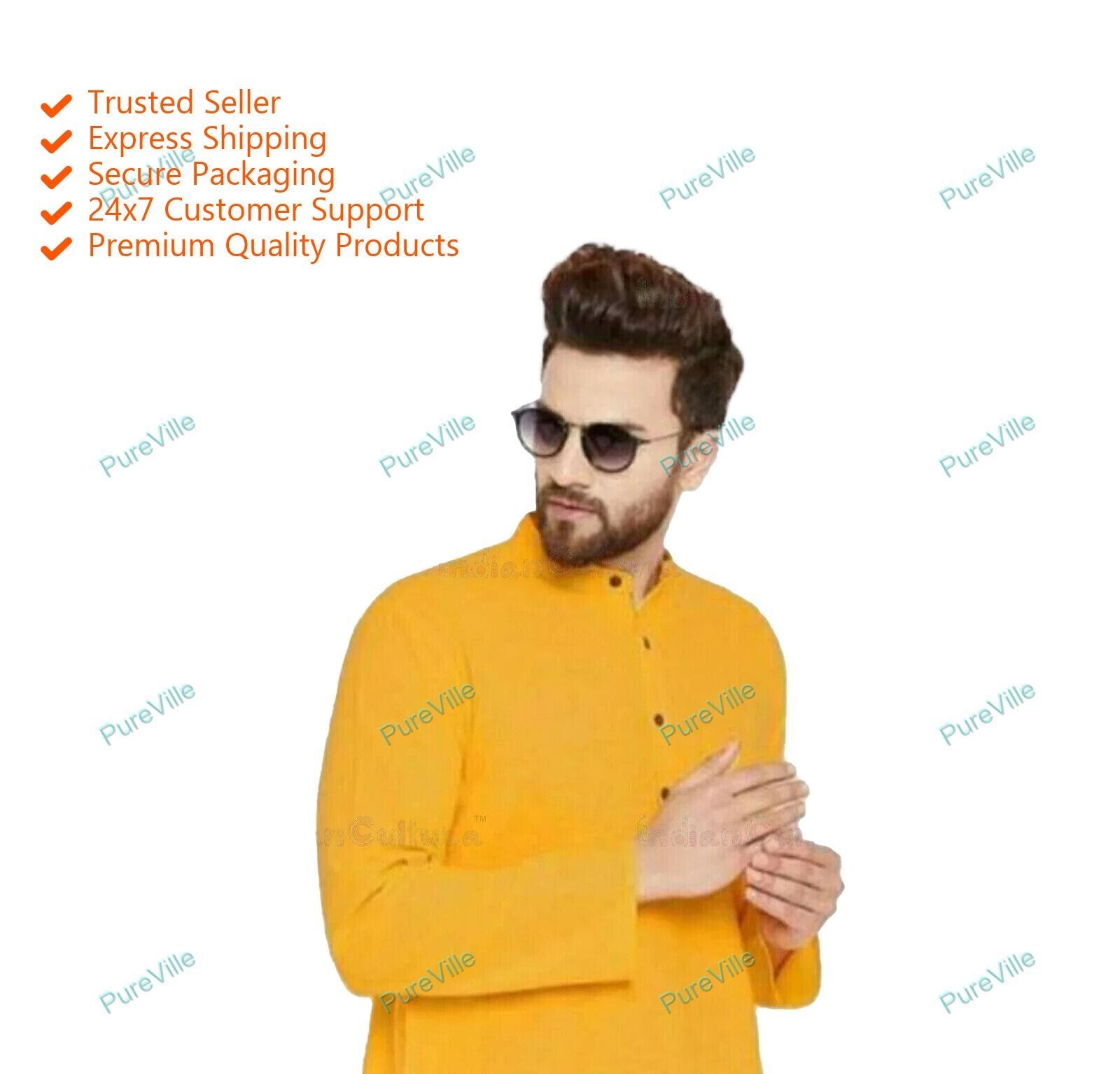 Designer Kurta Full Sleeve Fancy Kurta Cotton Shirt Mens Long Kurta