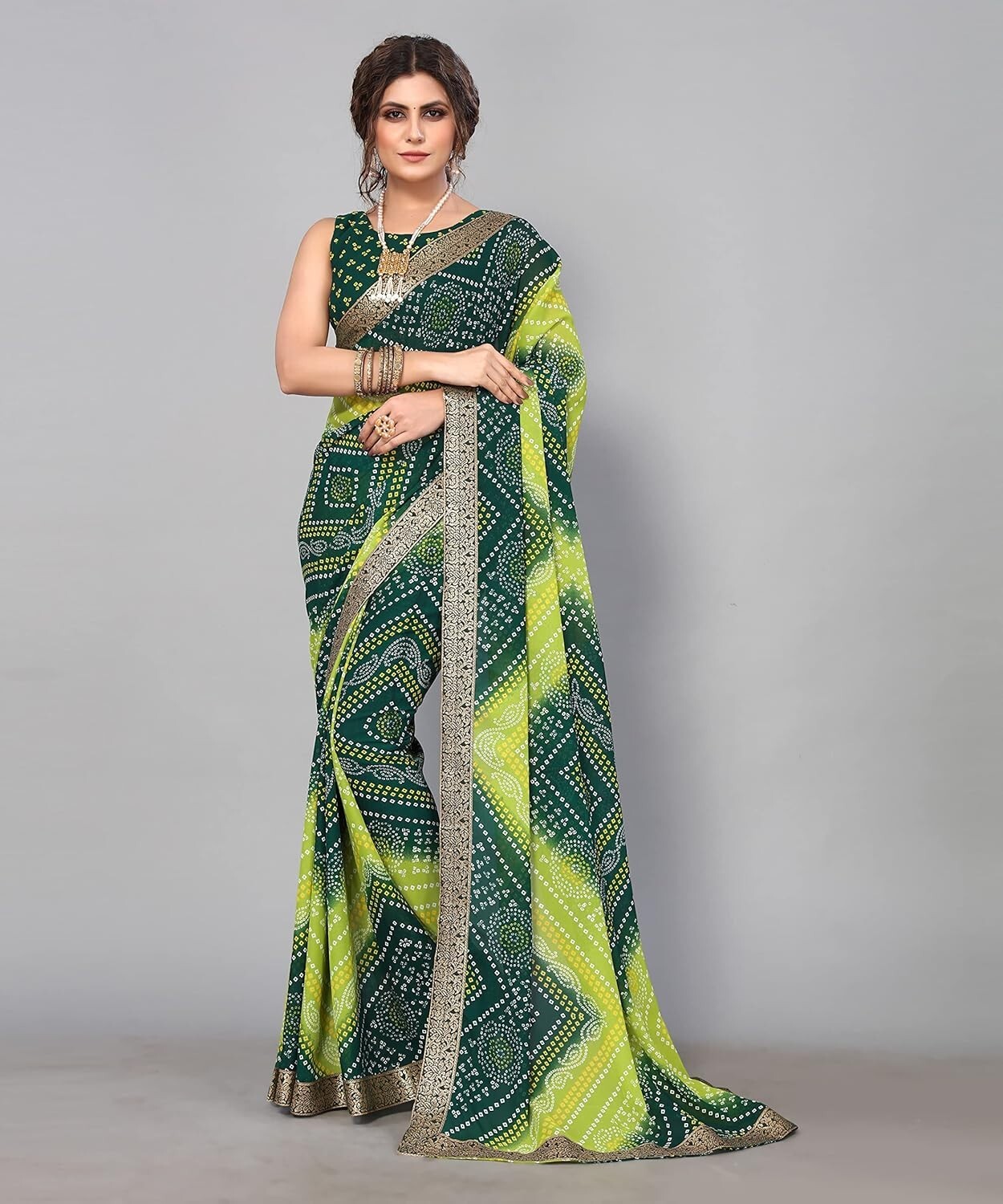 Women’s Georgette Printed Saree With Blouse Piece