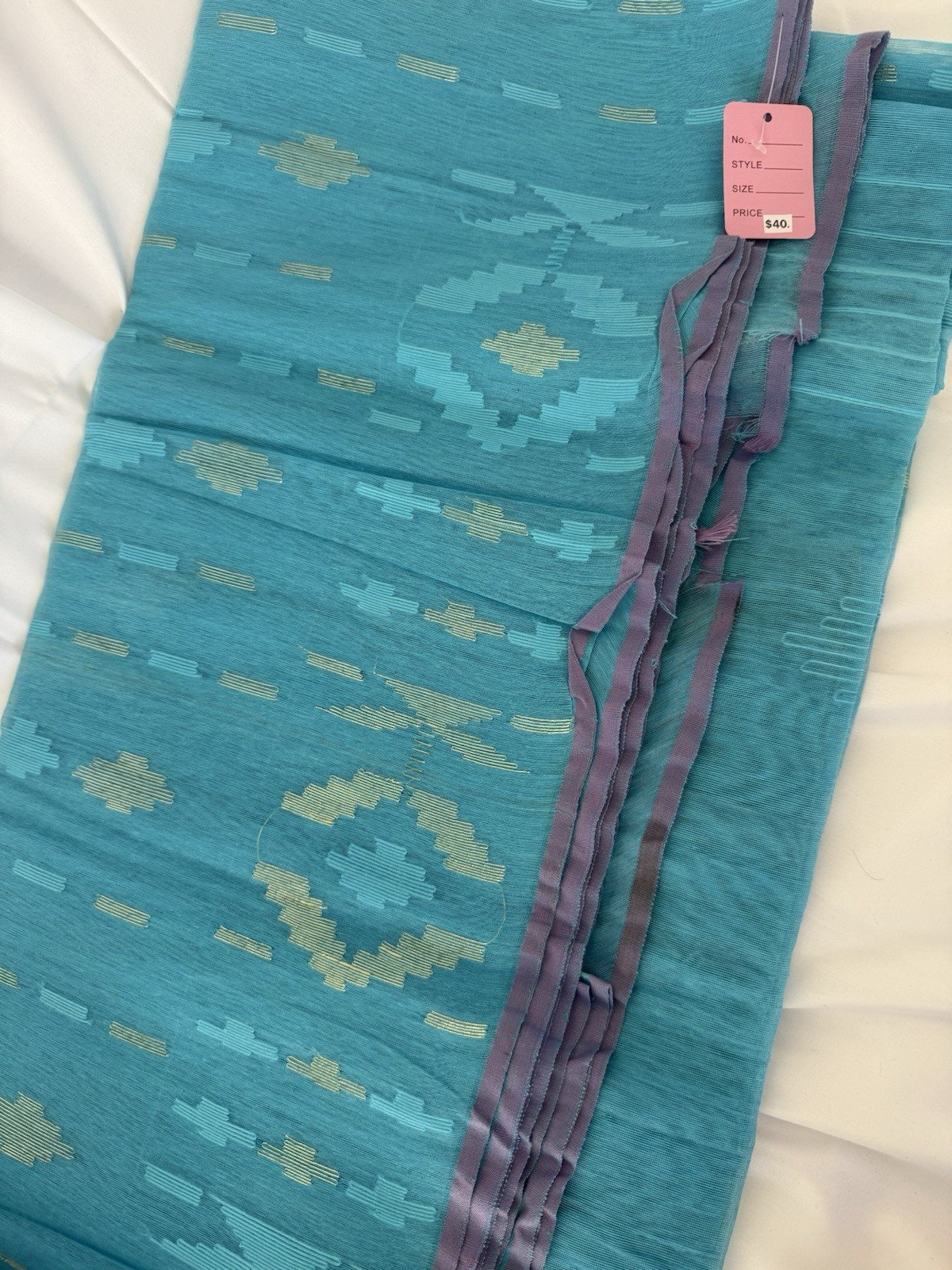 NEW, Handmade, Original Dhakai Jamdani Saree ( item#L2214 ) Only $40