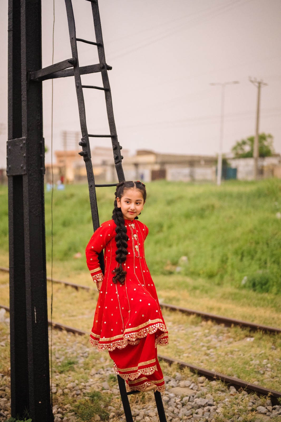 Pakistani mother /daughter matching outfit/ 2 pcs lined dress with plazo pants