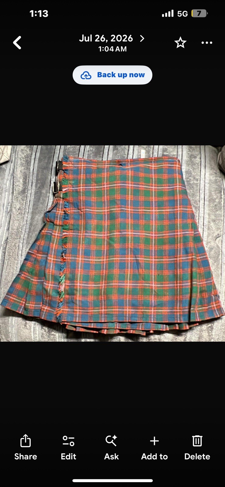 MacIntyre Ancient Bespoke Kilt (waist 37” Length 24”)