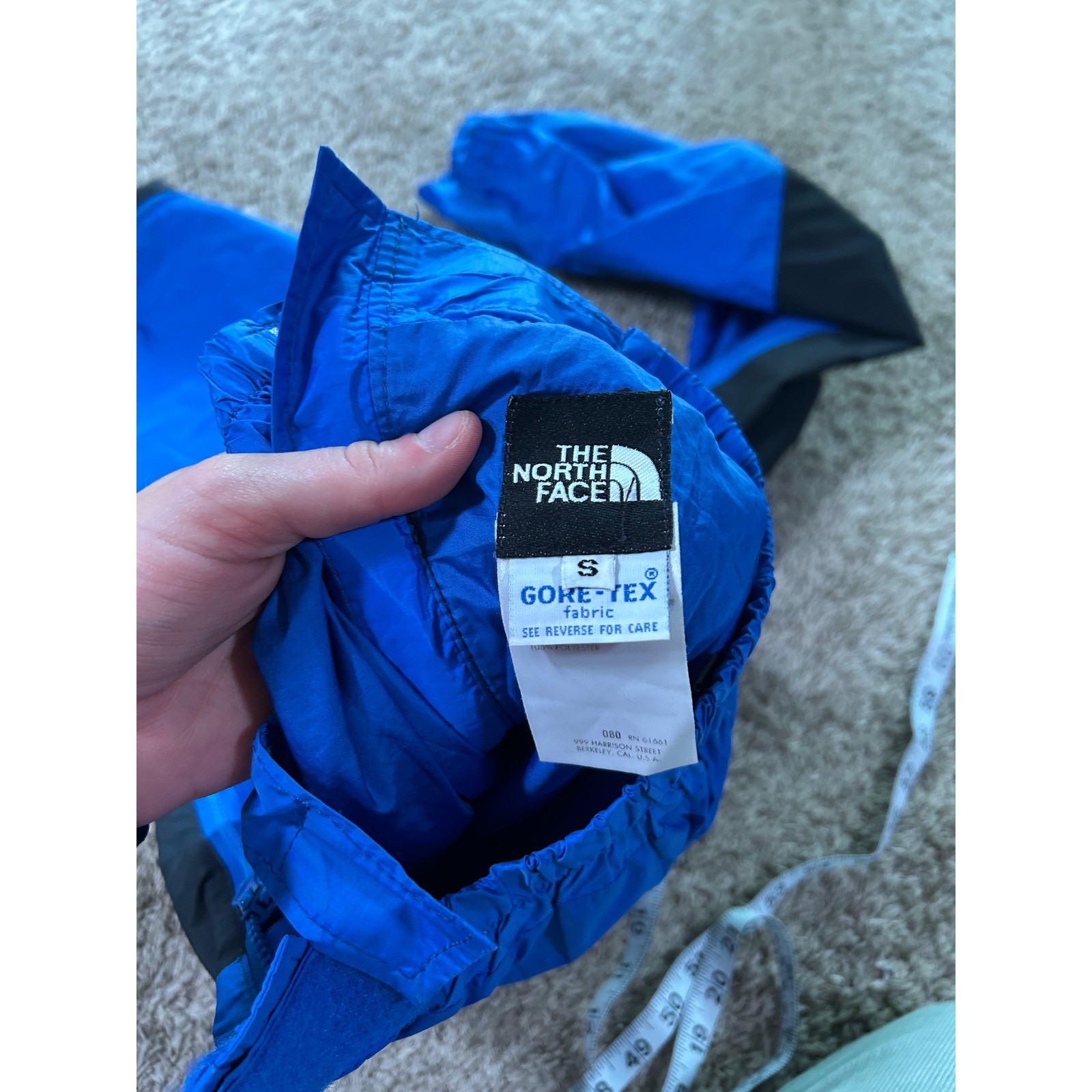 The North Face Vintage Gore-Tex Rain Pants Blue Black Colorblock Womens Small