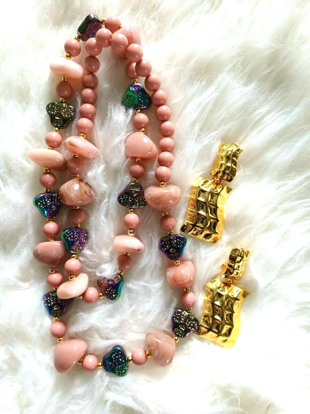 Trendy, versatile and Luxury bead necklace and earrings- Party ready pieces