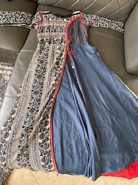 Women dress Long Kurti Gown salwar kameez 1 pc sz M