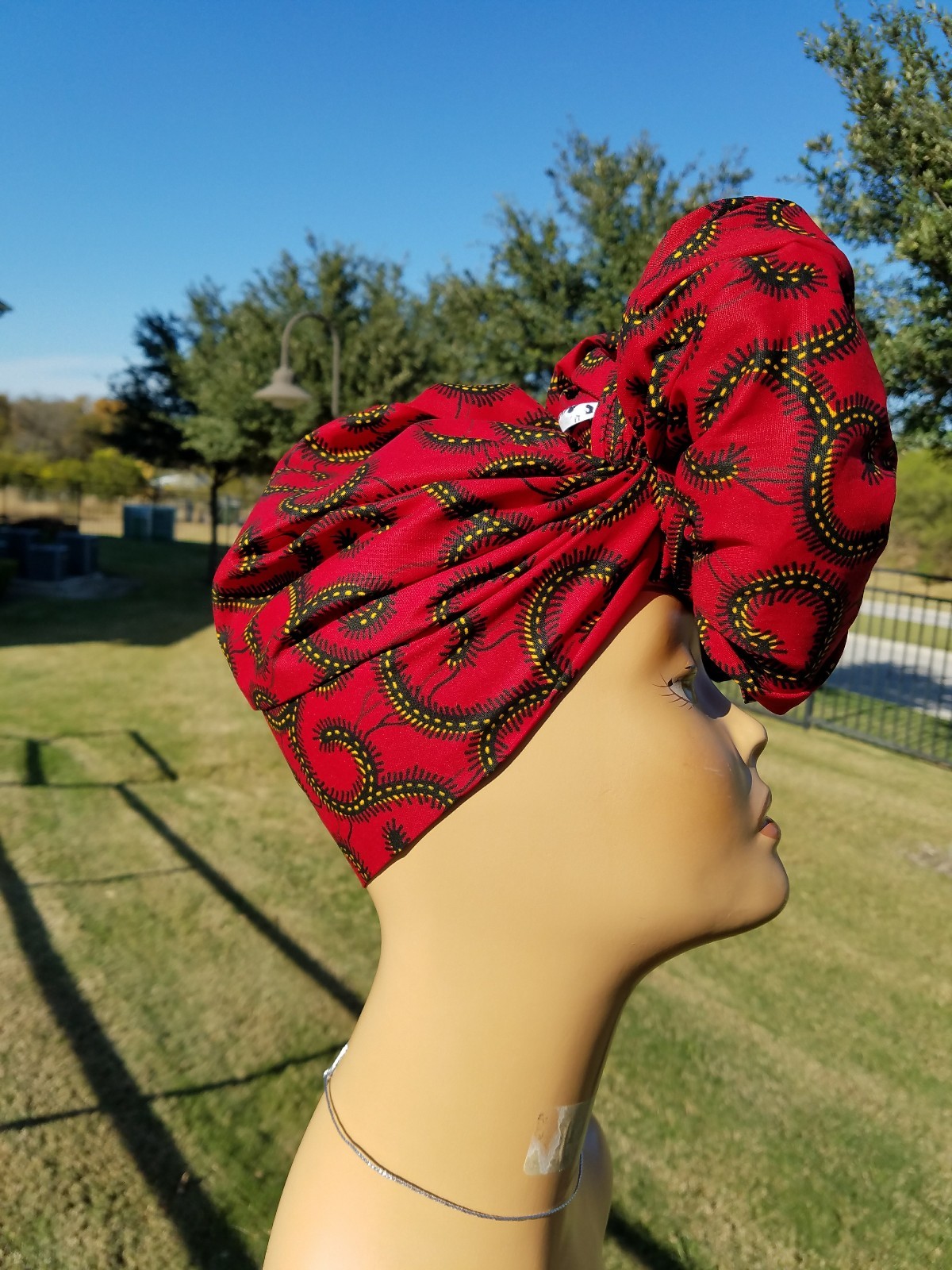 Red And Black Headwrap; Red African Headwrap; African Clothing; African Fabric