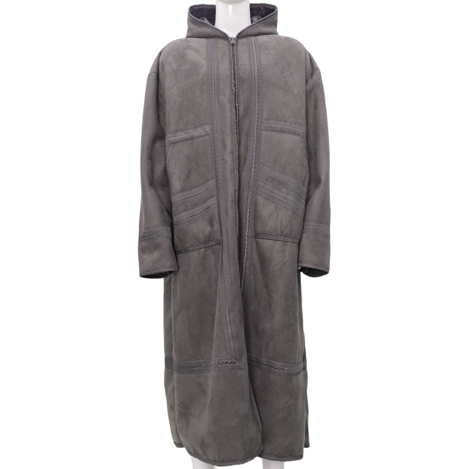 Elegant Bat Sleeves Men’s Winter Robe Hooded Coat Loose Long Kimono Thobe Jubba