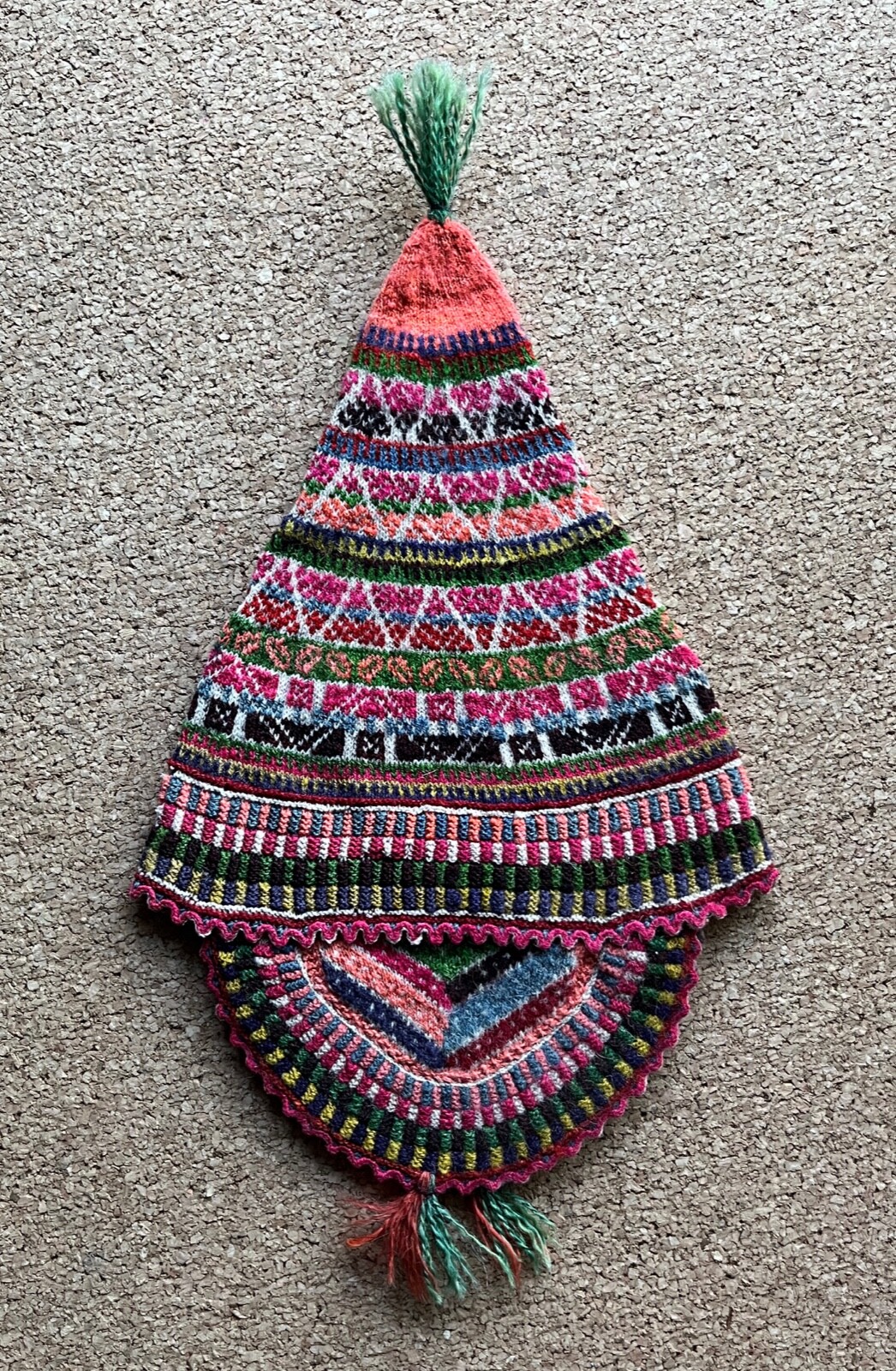 Vintage Hand Knit Peruvian Quechua Chullo Hat